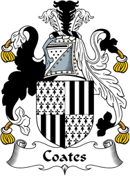 English Coat of Arms for the family Coates