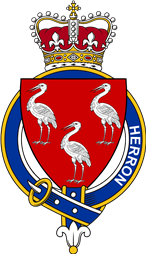 Families of Britain Coat of Arms Badge for: Herron or Heron (England)