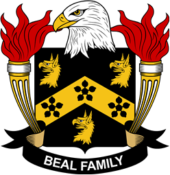 Coat of arms used by the Beal family in the United States of America