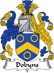 English Coat of Arms for the family Dobyns or Dobbins