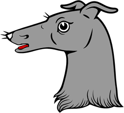 Greyhound Head Erased (Mouth Open)