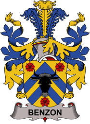 Coat of arms used by the Danish family Benzon