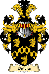 English Coat of Arms (v.23) for the family Quick (e)