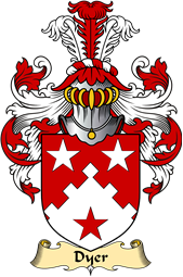 Welsh Family Coat of Arms (v.23) for Dyer (of Haverfordwest, Carmarthenshire)