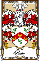 Scottish Coat of Arms Bookplate for Rodie