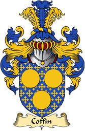 English Coat of Arms (v.23) for the family Coffin