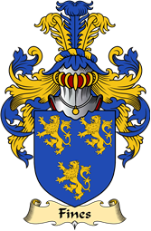 English Coat of Arms (v.23) for the family Fines