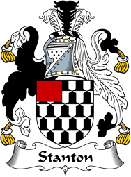 English Coat of Arms for the family Stanton or Staunton