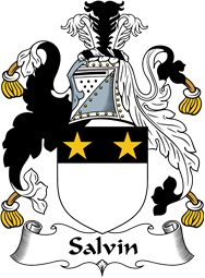 English Coat of Arms for the family Salvin