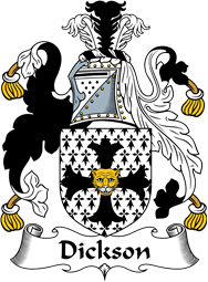 English Coat of Arms for the family Dicksen or Dickson