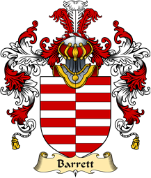 Irish Family Coat of Arms (v.25a) Barrett