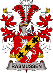 Coat of arms used by the Danish family Rasmussen or Erasmus