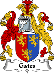 English Coat of Arms for the family Gates