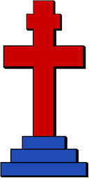 Cross, Calvary Bretessed at the Top