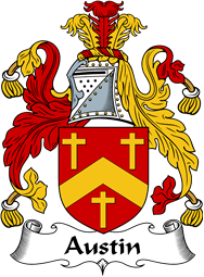 English Coat of Arms for the family Austin