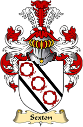 English Coat of Arms (v.23) for the family Sexton