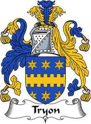 English Coat of Arms for the family Tryon