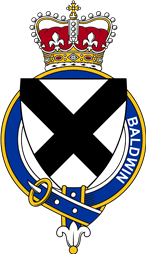 Families of Britain Coat of Arms Badge for: Baldwin (England)