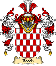 English Family Coat of Arms (v.25) Beche or Beech