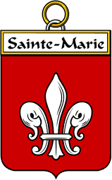 French Coat of Arms Badge for Sainte-Marie