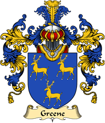 Irish Family Coat of Arms (v.25a) Greene