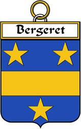 French Coat of Arms Badge for Bergeret