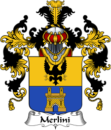 Italian Family Coat of Arms (v.25b) Merlini