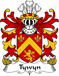 Welsh Coat of Arms for Tywyn (lords of Tywyn, Ferwig, Cardiganshire)