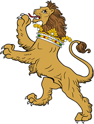 Lion Rampant Ducally Gorged