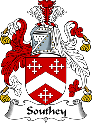 English Coat of Arms for the family Southey