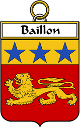 French Coat of Arms Badge for Baillon