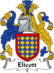 English Coat of Arms for the family Elicott