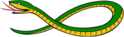 Serpent Embowed, Debruised, Tail Reversed.