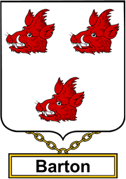 English Coat of Arms Shield Badge for Barton