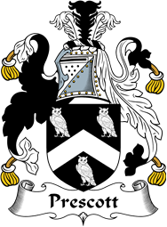 English Coat of Arms for the family Prescott