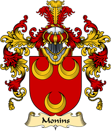 English Family Coat of Arms (v.25) Monins
