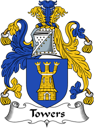 English Coat of Arms for the family Towers