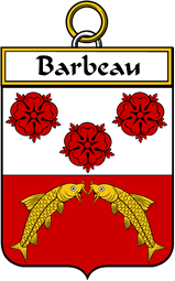 French Coat of Arms Badge for Barbeau