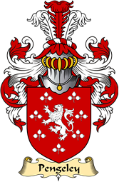 English Coat of Arms (v.23) for the family Pengeley