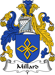 English Coat of Arms for the family Millard or Meler