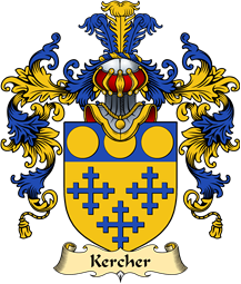 English Family Coat of Arms (v.25) Kercher