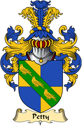 English Coat of Arms (v.23) for the family Petty or Pettie