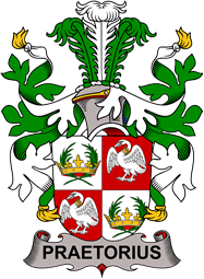 Coat of arms used by the Danish family Praetorius