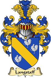 English Coat of Arms (v.23) for the family Langstaff