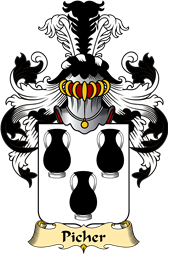 French Family Coat of Arms (v.23) for Picher