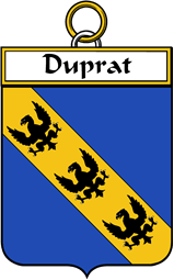 French Coat of Arms Badge for Duprat