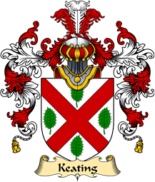 Irish Family Coat of Arms (v.25a) Keating or O