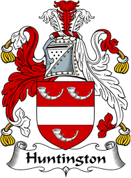 English Coat of Arms for the family Huntingdon or Huntington