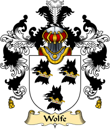 Irish Family Coat of Arms (v.25a) Wolfe