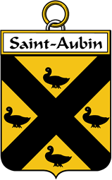 French Coat of Arms Badge for Saint-Aubin